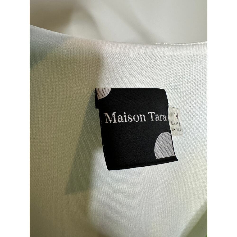 Maison Tara Colorful Size 14 Flowy Unique Vacation Euro Summer Dress Maxi Dress - Picture 4 of 9